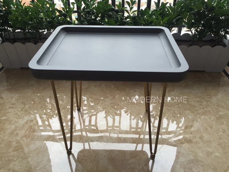 Современный Лофт Дизайн имитировать цемента столик диван угловой стол модное популярное Лофт современная мебель небольшой прямоугольный стол 1 шт