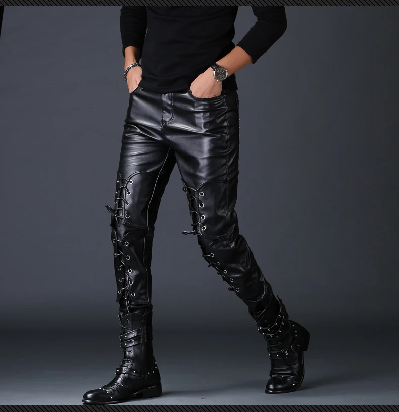 Lace Leather Pants - Etsy