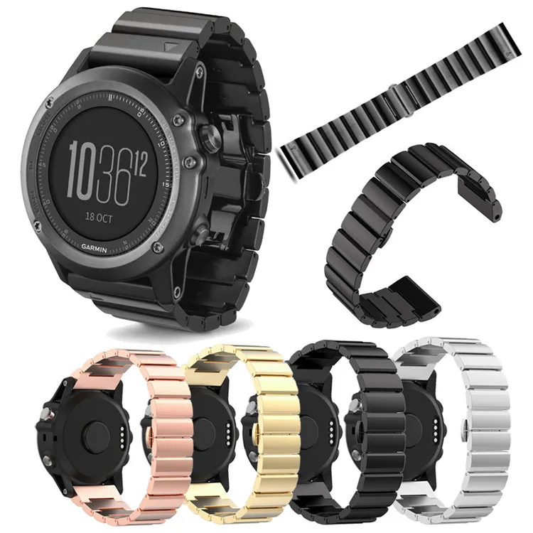 Металлический ремешок из нержавеющей стали для часов Garmin Fenix 3/HR сменный с