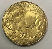 2008 stany zjednoczone 50 dolarów quot American Buffalo quot Gold Bullion Coinage tanie i dobre opinie Metal 1840-1859 Imitacja starego przedmiotu CASTING People europe NoEnName_Null