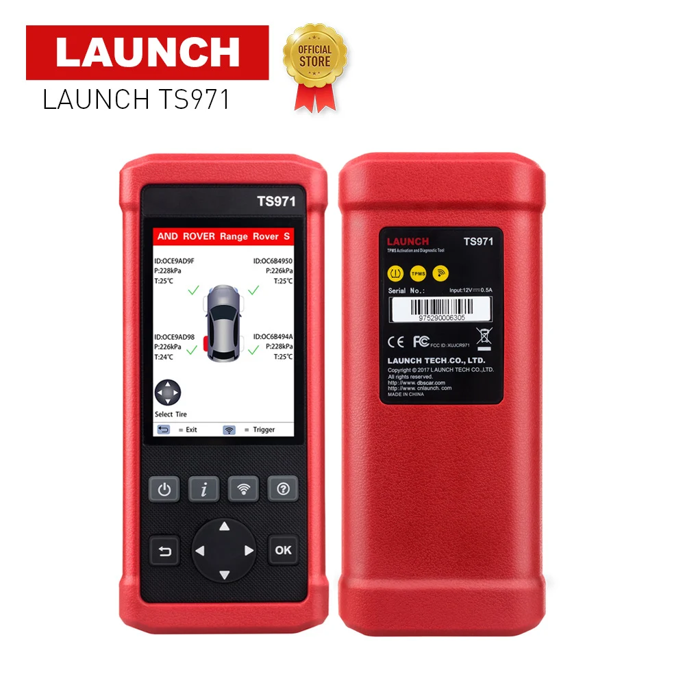 

LAUNCH TS971 TPMS Bluetooth Activation Tool US Version Wireless Tire Pressure Sensor Monitoring 433Mhz/315Mhz PK TS401 TP200
