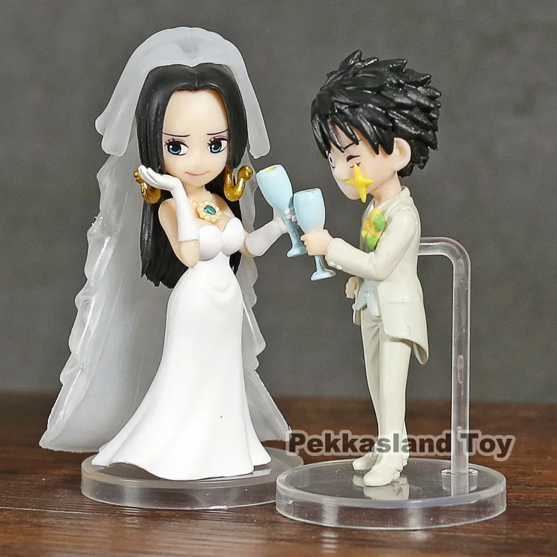 Japanese Anime Collectables One Piece Monkey D Luffy Vs Boa Hancock Wedding Ver Figure Model Toys 2pcs Set Collectables Sloopy In
