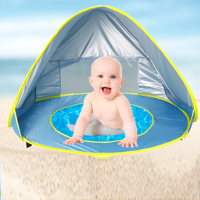 Quick Automic Opening pop up baby Tent with Small Beach Pool UV