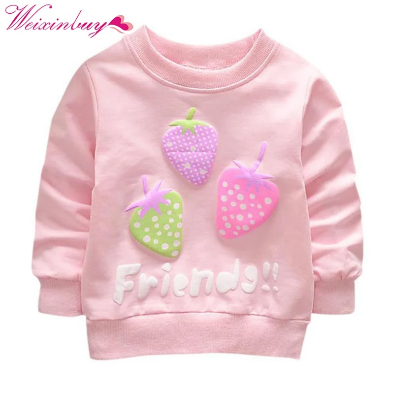 

Spring and Autumn Baby Toddler Kids Girls Sweatshirts Cotton Long Sleeves Winter Low Shirts Shirts 0-24M