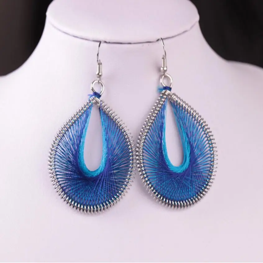 

2017 NEW Fashion Luxury Bohemian Style Wind Handmade Earrings Individuality Earrings Pocket Watch Chain Set L9153