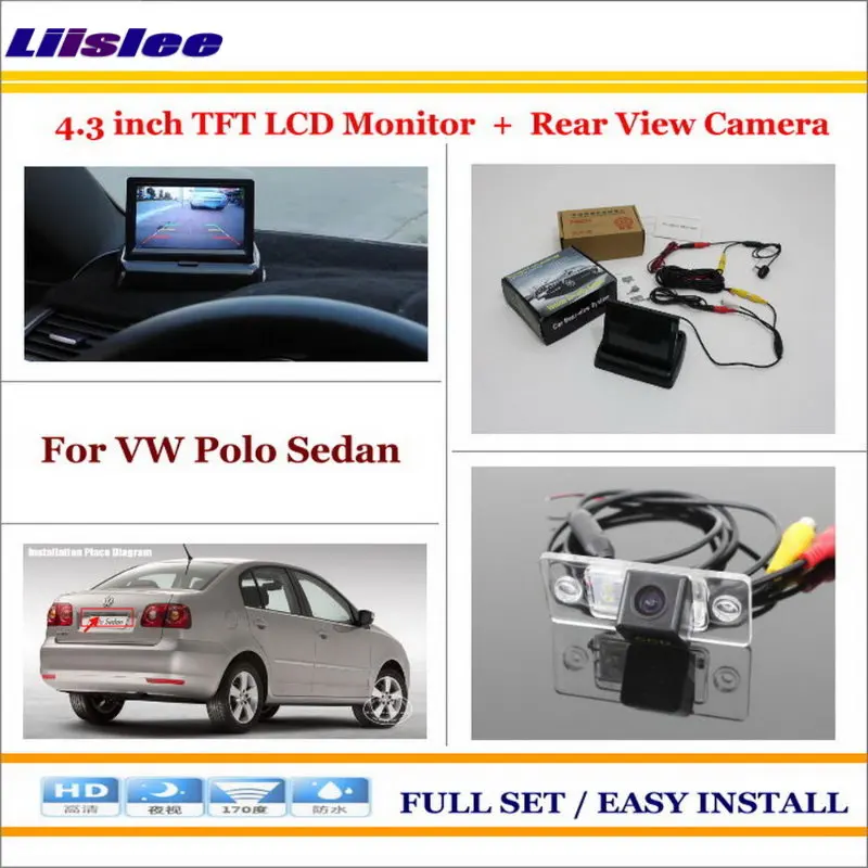 

Car Reverse Backup Rear Camera + 4.3" TFT LCD Screen Monitor = 2 in 1 Rearview Parking System - For Volkswagen VW Polo Sedan