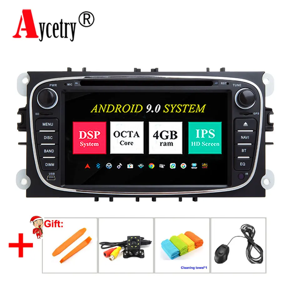 

DSP IPS Car Multimedia dvd Player 8 Core 4G RAM 2 Din Android 9 GPS audio for FORD Focus 2 S-MAX Mondeo C-MAX Galaxy car radio