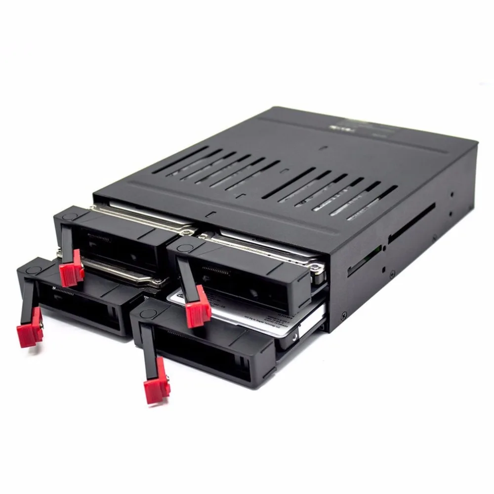 OImaster Four 2.5 Inch Slots SATA Internal Rack Hard Drive Case Internal Mobile Rack With LED