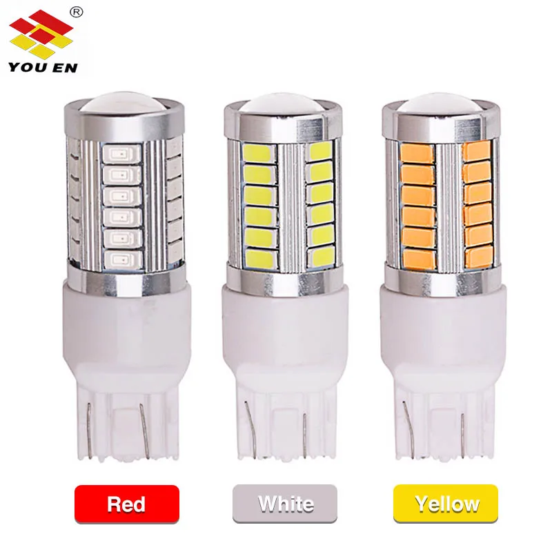 YOUEN T20 7440 W21W 7443 W21/5W 5630 5730 SMD 12V 2 76 W 8000K белая красная желтая Автомобильная