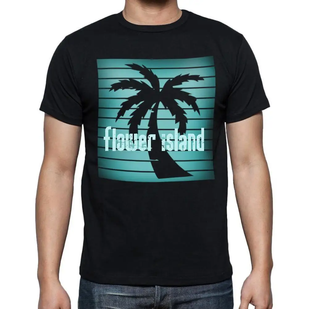 flower island,la plage tshirt,summer tshirt,beach tshirt,Homme tshirtsummer tshirtbeach