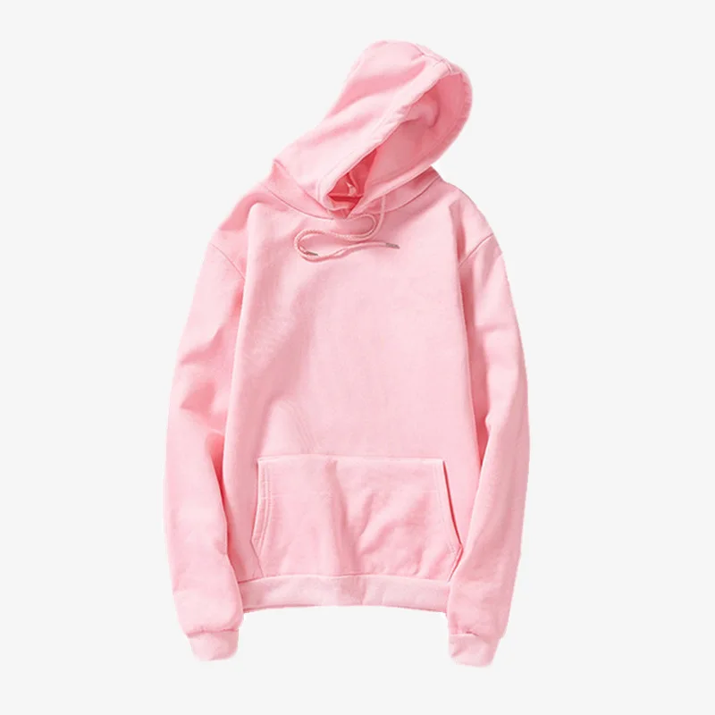 Blank Hoodies Women 2018 Brand Long Sleeve Solid Color