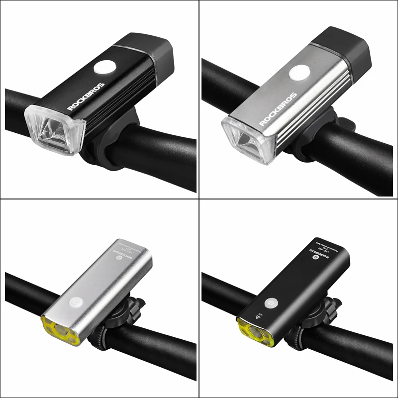 Cheap ROCKBROS Bicycle Light Usb Rechargeable Front Light Handlebar Led Red Mtb Cycling Light Flashlight Head Lamp Bicycle Accessories 5