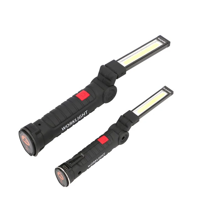 

Portable 5 Mode COB Flashlight USB Flashlight Rechargeable Led Work Light Magnetic COB Hook Chandelier A Pair of Camping Lights