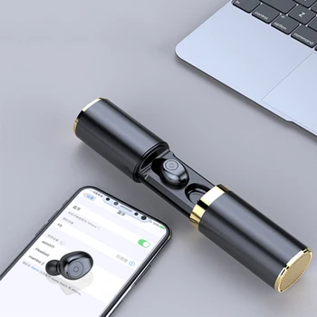 

TWS BT5.0 Earbuds with Charging Case Pen In Ear Sweatproof Sport Earbuds Auto Pairing Wireless Bluetooth Music Call Earphone