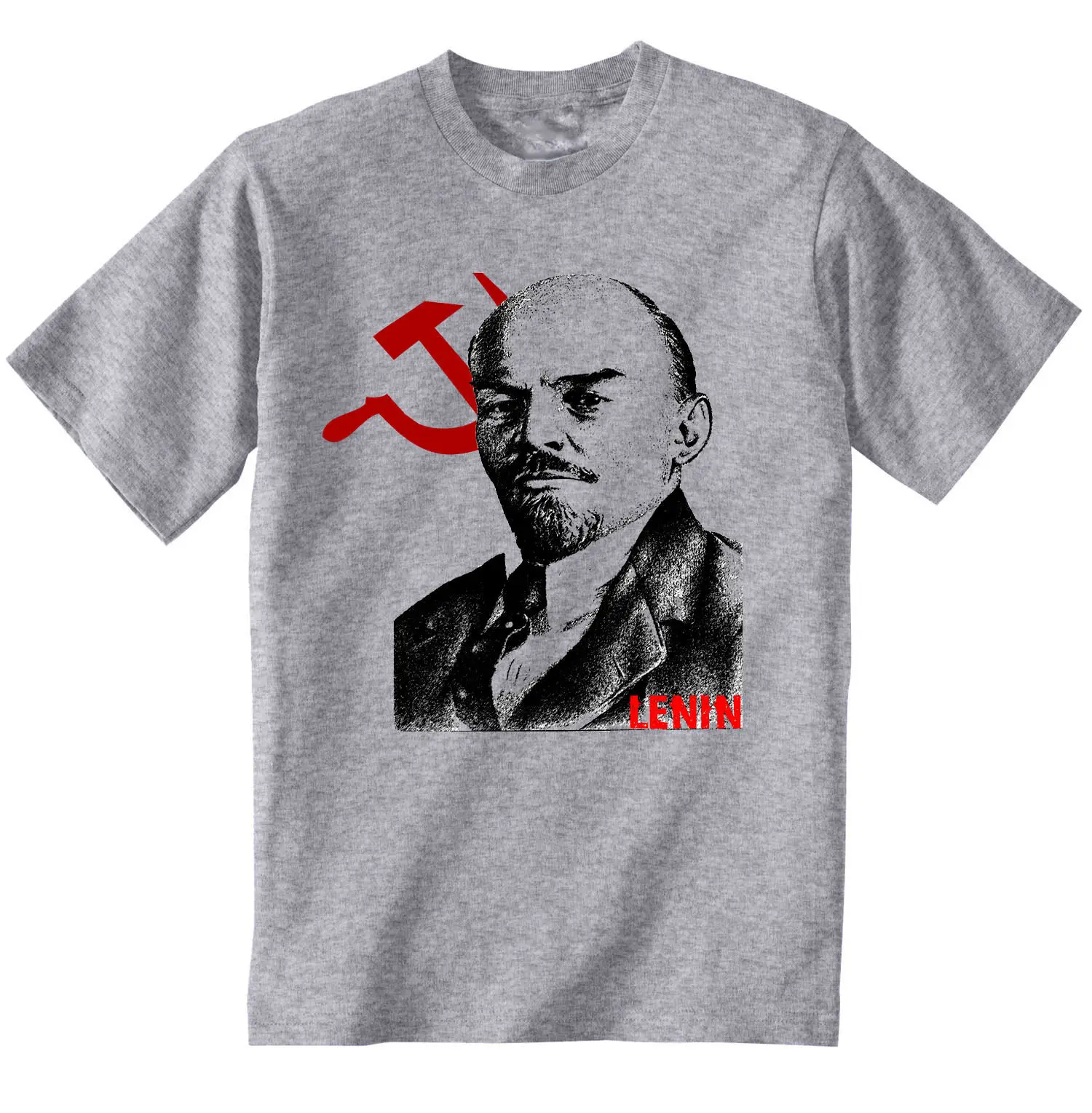 

VLADIMIR LENIN SOVIET UNION - NEW COTTON GREY TSHIRT Men Tshirt Short Sleeve Print Casual Breaking Bad Print T Shirt For Men