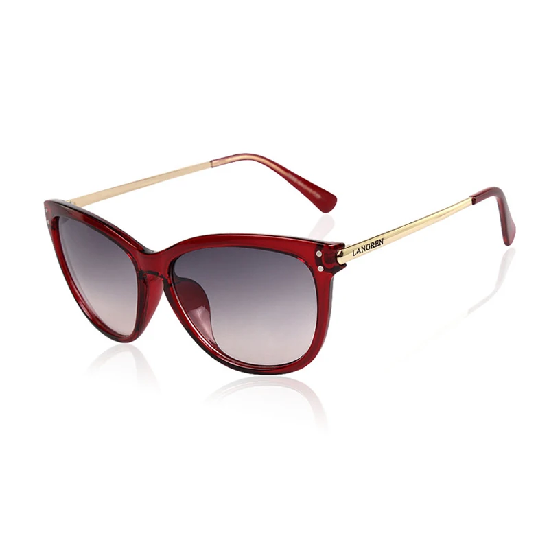 

TAGION New Fashion Plastic Frame Cat Eye Sunglasses For Women Metal Leg Vintage Sun Glasses Oculos De Sol
