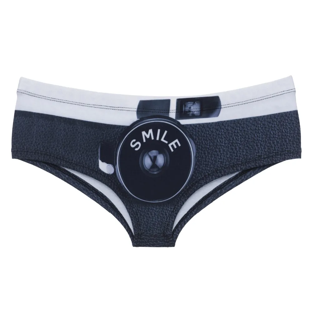 LEIMOLIS smile camera black funny print sexy hot panties female kawaii  Lovely underwear push up briefs women lingerie thongs|women's panties| -  AliExpress