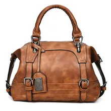 Женская сумка, винтажная сумка через плечо, женские сумки, мягкие кожаные сумки через плечо для женщин, модная женская сумка Boston Bolsa Feminina