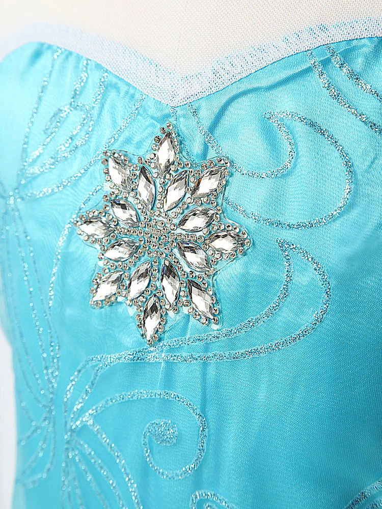 Платье Эльзы с длинными рукавами; костюм для девочек; платье Снежной Королевы для костюмированной вечеринки; платье принцессы Анны; Одежда для девочек; vestidos infantis disfraz