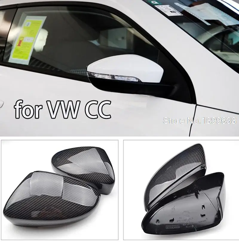 

NEW 1:1 Replacement Carbon Fiber Rear View Mirror Cover car styling For Volkswagen CC 2010 2011 2012 2013 2014 2015