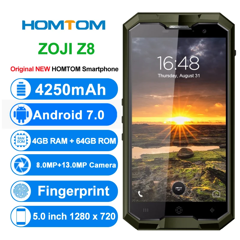HOMTOM ZOJI Z8 IP68 Waterproof shockproof 4G LTE Smartphone MT6750 Octa core Cell Phone 5.0\ HOMTOM ZOJI Z8 IP68 Waterproof shockproof 4G LTE Smartphone MT6750 Octa core Cell Phone 5.0\