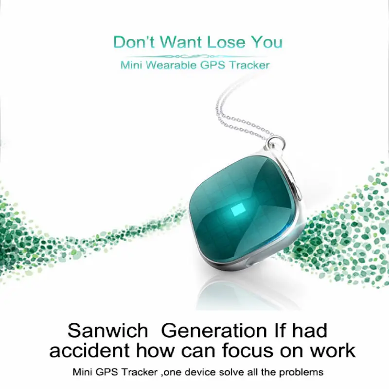 

Precise Mini GPS locator A9 Necklace support GPS LBS SOS WIFI 5 Days Standby positioning Tracker For elder children pet cats dog