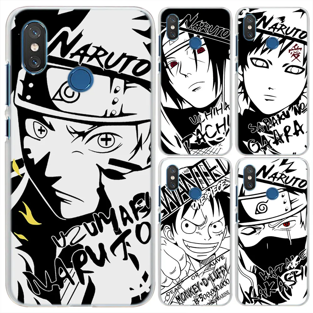 

Naruto One Piece Pattern Transparent Hard Phone Cases Cover for Xiaomi Mi 5X(A1) 6X(A2) 8 SE for Redmi S2 4X 5A 5 Plus 6 6A