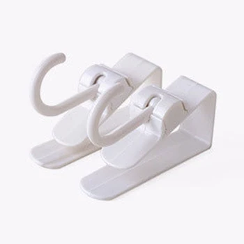 

2PCS Bathroom Hanging Organizer Door Hook Kitchen Clothes Cabinet Rotatable Holder Storage Home Office Over Plastic