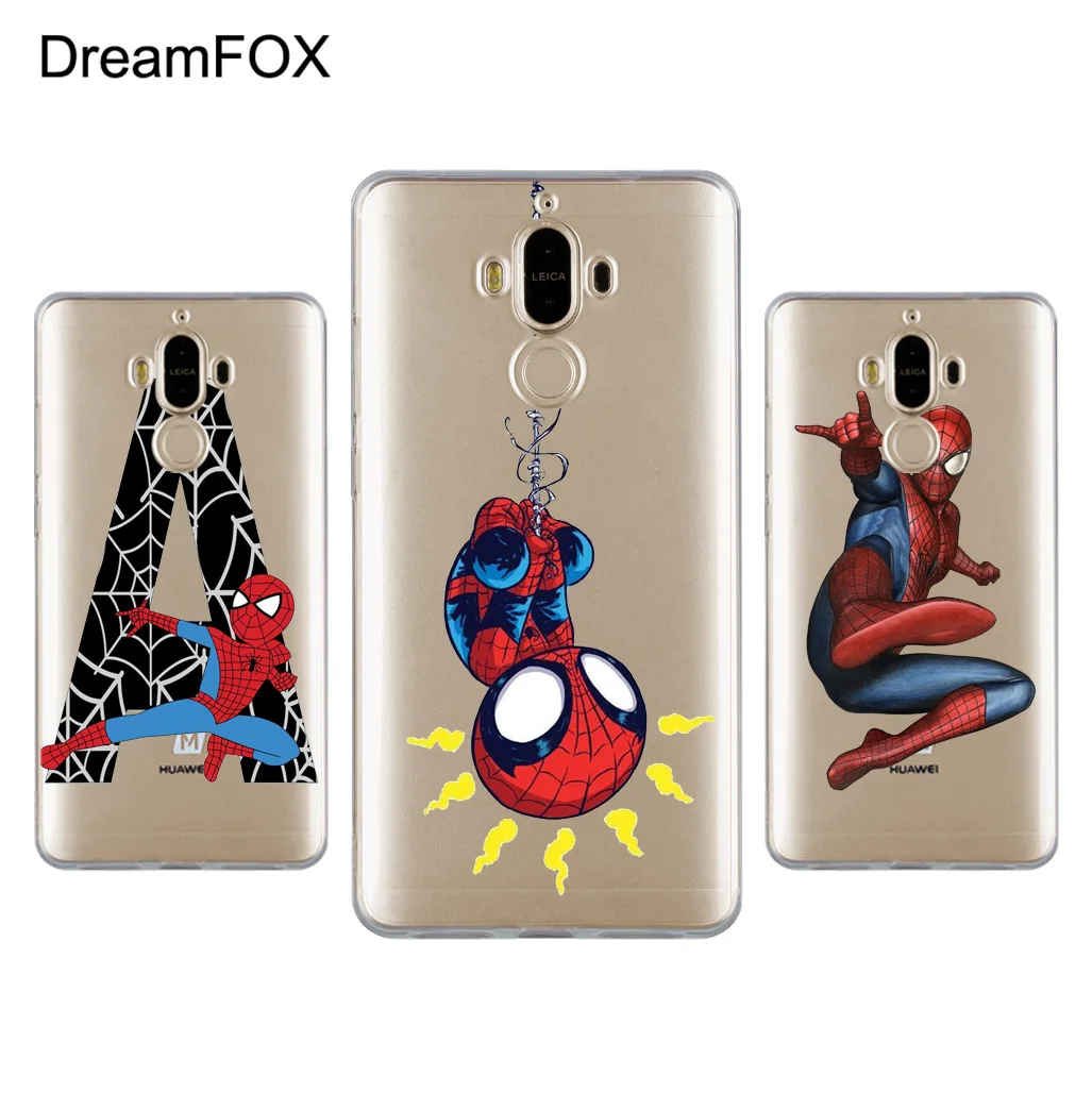 DREAMFOX L016 Captain America Spider Man Soft TPU Silicone Case Cover For Huawei Mate G 7 8 9 10 Nova 2 Lite Pro Plus |