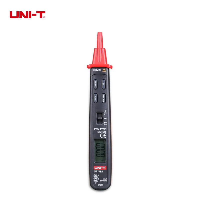 

UNI-T UT118A Pen Type Hold Digital Multimeters Resistance Capacitance Tester 3000 Count AC/DC Voltage