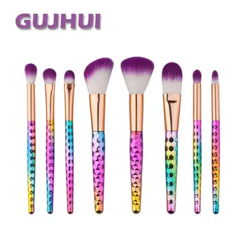 

Beauty Girl 2017GUJHUI 8PCS Make Up Foundation Eyebrow Eyeliner Blush Cosmetic Concealer Unicorn Brushes Dropshopping