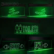 ZMISHIBO 220 В 2 Вт Светодиодный светильник из акрила вверх/вниз по ступенькам, аварийный светильник для туалета, Пилотная лампа для поверхностного монтажа, настенный светильник, светильники CE