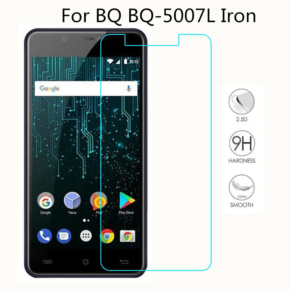 

Smartphone Tempered Glass For BQ BQ-5007L Iron 5007L 9H Explosion-proof Protective Film Screen Protector Cover Phone