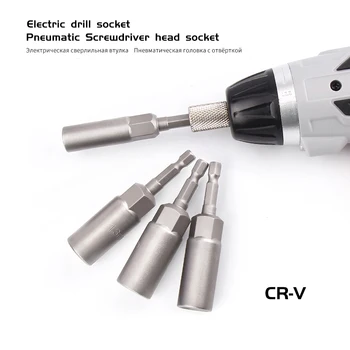 

15pc 1/4" Wrench Hex Bit Socket Set Deep Long 1/2" Impact Drill Socket Adapter Drill Bits Lokma Seti Dados De Impacto Doppenset