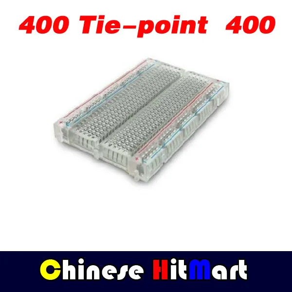 

Solderless Prototype Transparent 400 Breadboard 400 Tie-point 5pcs/lot free shipping #J136