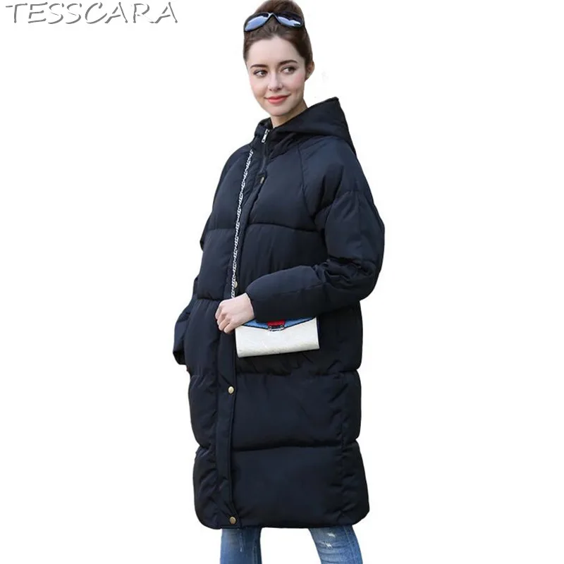 

TESSCARA Women Autumn & Winter Parka Female Basic Jacket Coat Ukraine Long Windbreaker Overcoat Outerwear & Coats Plus Size