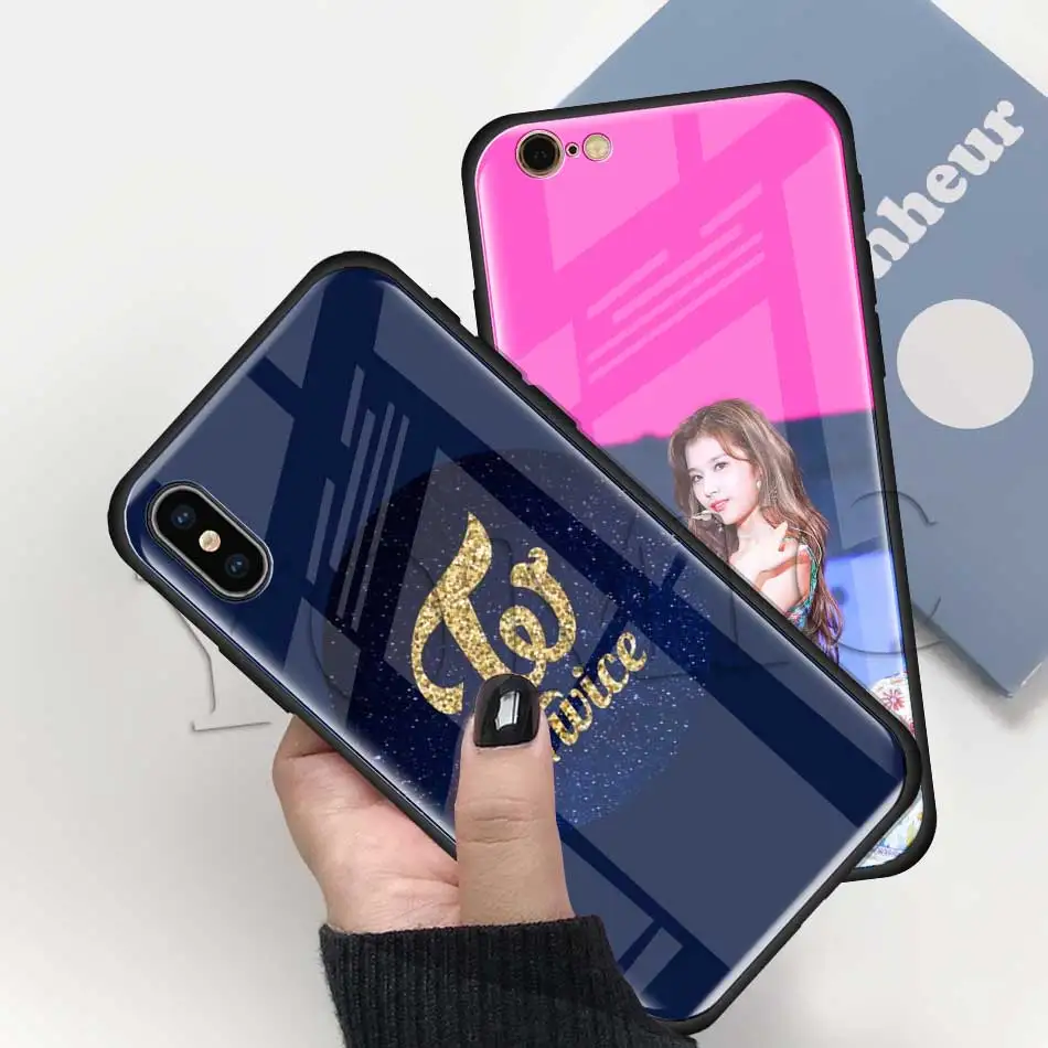 Чехол Twice Mina Momo Kpop из закаленного стекла для Apple iPhone XR 7 8 6 6S Plus X XS MAX, чехол для сотового телефона