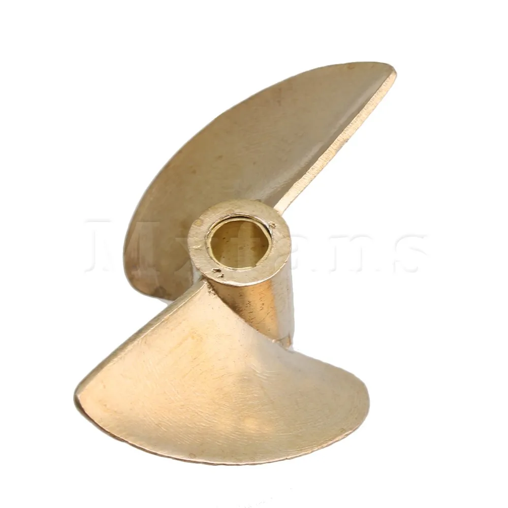 

Mxfans 2 Blade Brass Propeller Out Diameter 37mm P1.4 with Shaft Center Hole Dia4mm for Remote Control Boat