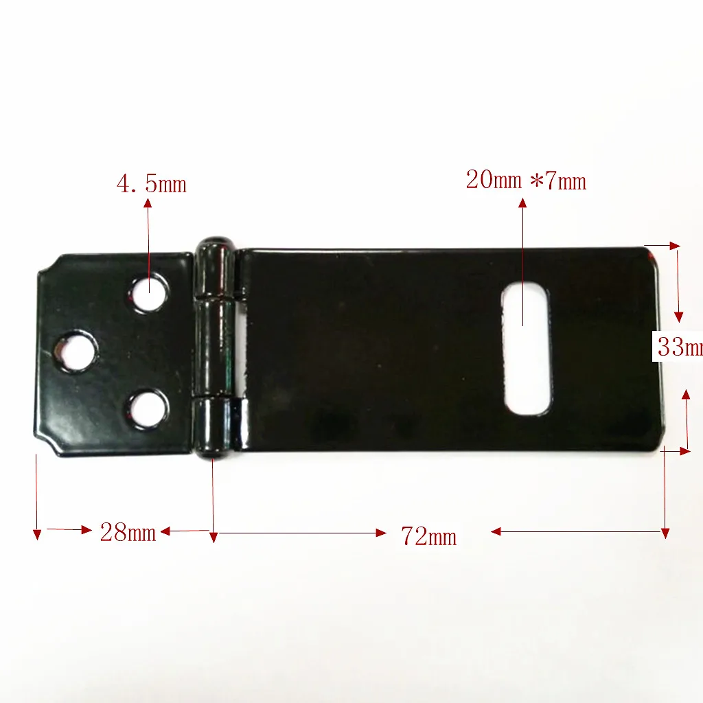 Traditional Hasp and Staple Iron Gate Door Shed Latch Fasteners Lock Hardware Black