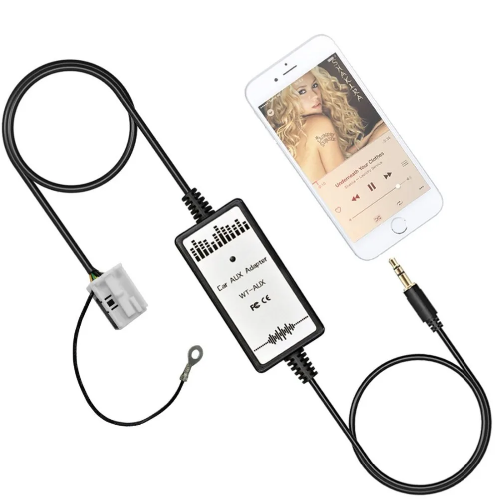 Car Stereo 3.5mm Auxiliary Audio Input Adapter AUX Jack Mp3 iPod