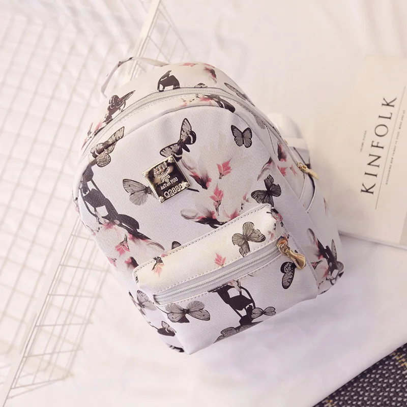 

Mini Backpack Women PU Leather Shoulder Bag Multi-Function Small Bagpack Female Ladies School Backpack