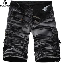 Для Мужчин's Военная униформа брюки-карго Шорты для женщин Фирменная Новинка армия камуфляж Шорты для женщин Для мужчин хлопка свободный работы Повседневное Короткие штаны 7 цветов