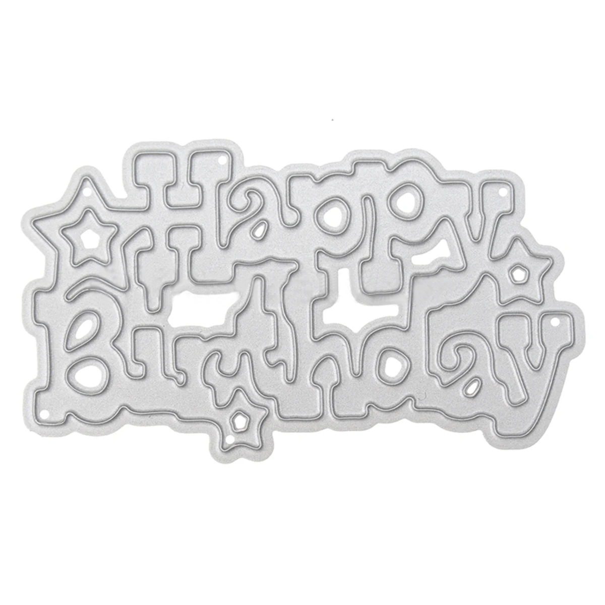 JX-LCLYL 1pc 60 x 35mm Birthday Metal Cutting Dies Stencil Scrapbooking Cards Album Embossing Craft DIY