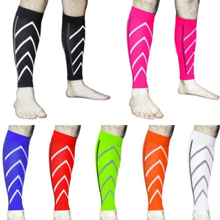 Короткие компрессионные тонкие спортивные носки из телячьей кожи, компрессионные носки для ночного бега, нейлоновые флуоресцентные леггинсы, баскетбольные Носки