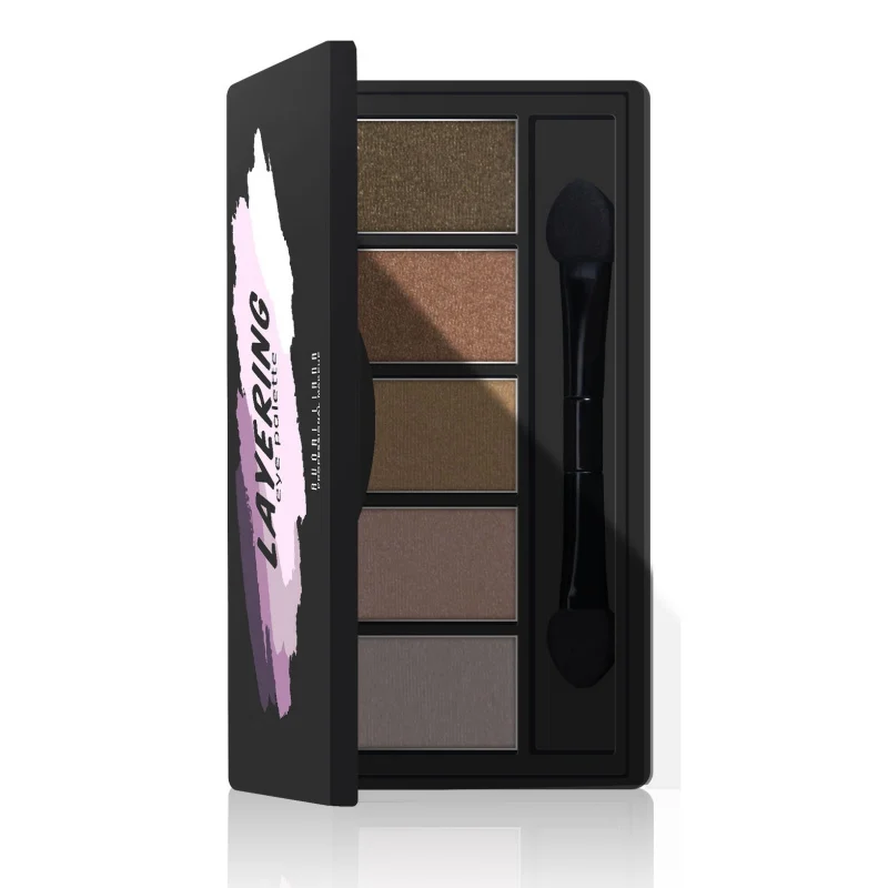 Тени для век 5 цветов Палетка Гламурная дымчатые цветные тени мерцающие