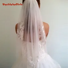 Мягкий тюль Новое поступление бисероплетение длина талии вуаль короткий кончик пальца венчальная Фата свадебная аксессуары с расческой Фата, свадьба