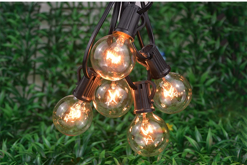 25FT Glass Bulbs LED Outdoor String Lights Retro Edison Filament Lamp Street Garden Patio Garland Holiday Lighting Decoration hanging fairy lights