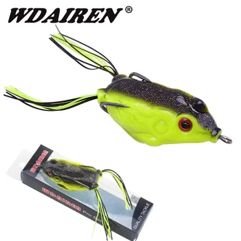 

WDAIREN High Quality Kopper Live Target Frog Lure 6cm/12g Snakehead Lure Topwater Simulation 1Pcs Frog Fishing Lure WD-036