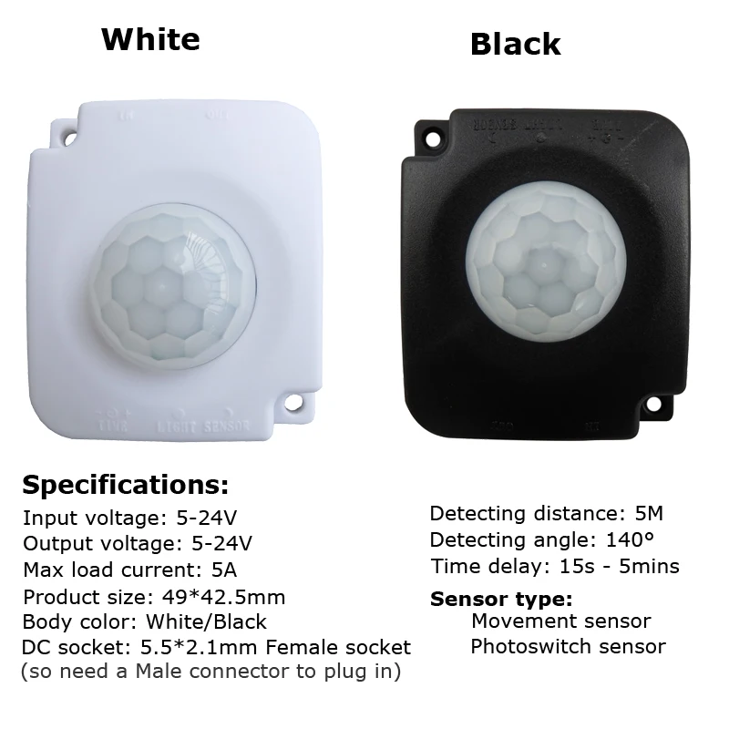 Taśmy LED światło na czujnik ruchu przełącznik 12 V 24 V 5 V czujnik ruchu ruchu automatyczny na podczerwień zegar PIR detektor przełącznik Photoswitch Taśmy LED światło na czujnik ruchu przełącznik 12 V 24 V 5 V czujnik ruchu ruchu automatyczny na podczerwień zegar PIR detektor przełącznik Photoswitch