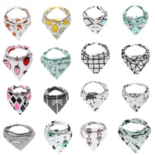 Owlzz детские нагрудники для мальчиков и девочек, летнее треугольное полотенце, хлопковый слюнявчик для малышей, бандана, лиса, картонная Акула, аксессуары для малышей